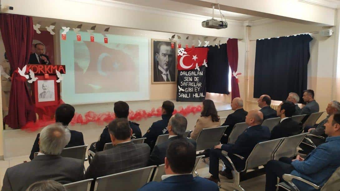 İlçemizde ''12 Mart İstiklal Marşı'nın Kabulü ve Mehmet Akif Ersoy'u Anma Günü'' Programı Düzenlendi.